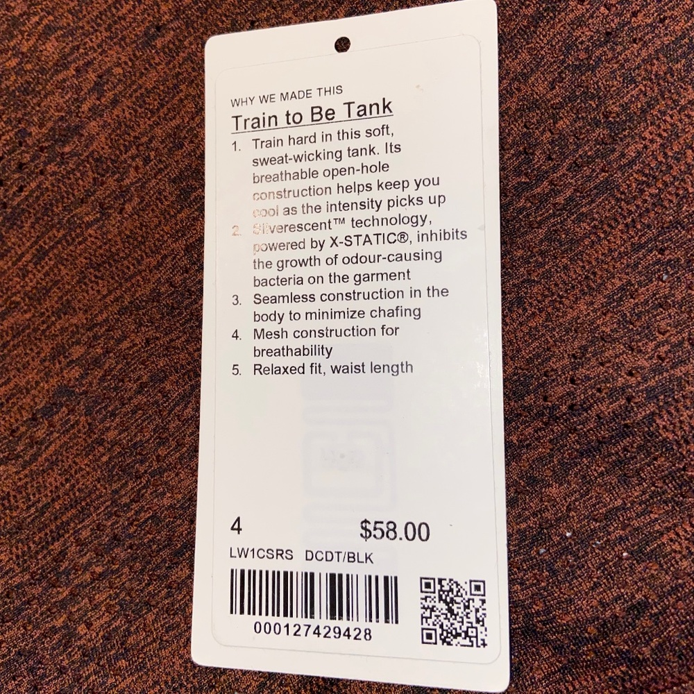 lululemon train to be tank